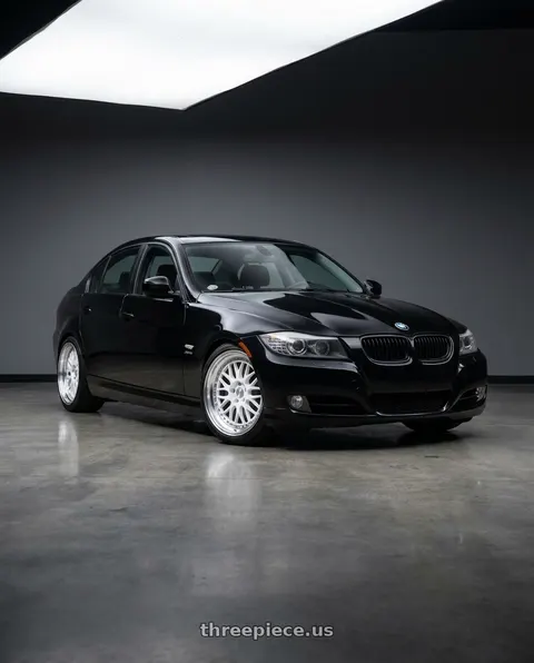 2010 BMW 328i xDrive with ESR Wheels SR SERIES SR01 5x120 18x8.5 +30 Gloss White wheels