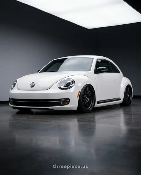 2016 Volkswagen Beetle with fifteen52 HOLESHOT 5x112 19x8.5 +45 ASPHALT BLACK (SATIN BLACK) wheels