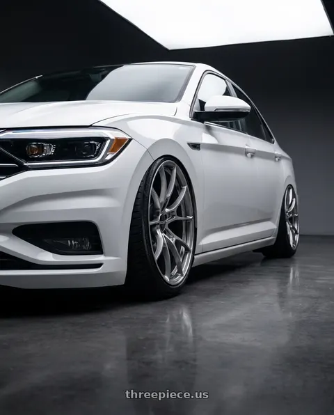 2019 Volkswagen Jetta SEL with Volk Racing G025 5x114.3 19x10.5 +22 FORMULA SILVER / DC wheels