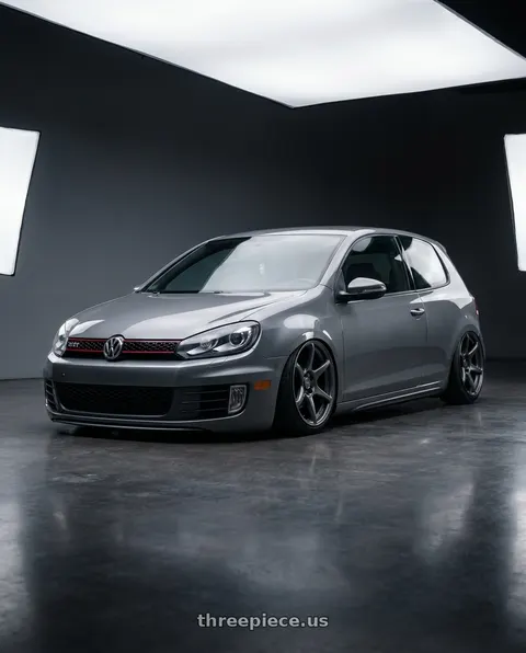 2013 Volkswagen GTI with Kansei K11G Tandem 5X112 18x8.5 35 Gunmetal wheels
