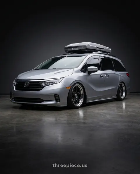 2024 Honda Odyssey Elite with SSR Professor SP4 5x120 20X8.5 43 SL Disk Flat Black wheels