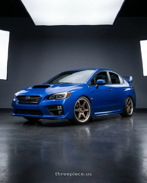 2013 Subaru WRX STI with ESR Wheels APEX SERIES AP6 5x114.3 18x8.5 +30 Matte Bronze wheels