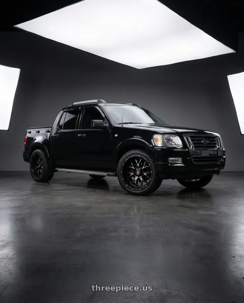 2007 Ford Explorer Sport Trac with Asanti Off Road AB807 CARBINE 5X127 20X9 +18 SATIN BLACK MILLED wheels