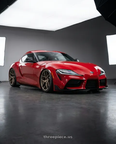2023 Toyota GR Supra with Aodhan AFF2 5x112 19x8.5+35 Matte Bronze wheels