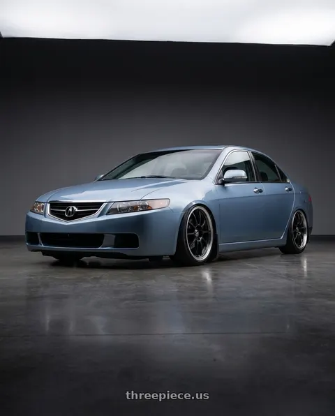 2005 Acura TSX with Enkei J10 5x112/120 17x7+38 Matte Black W/ Machined Lip wheels