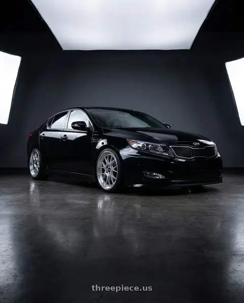 2010 Kia Optima with BBS LM-R 5x114.3 19x8.5+43 Diamond Silver wheels