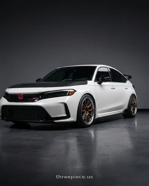 2024 Honda Civic Type R with Work Zr10 2P 5x120 19x9.5 +45 Matte Bronze wheels