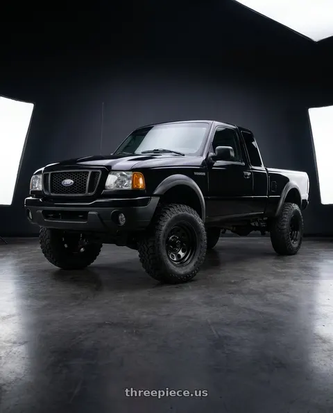 2005 Ford Ranger XLT with Allied - Pacer Black Modular Trailer 8X6.50 16x6 00 Gloss Black wheels