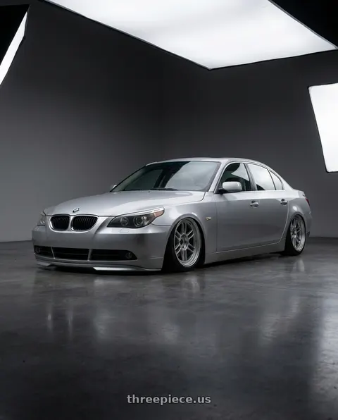 2004 Bmw e60 with Enkei RPF1 5x120 18x8.5+40 Silver wheels