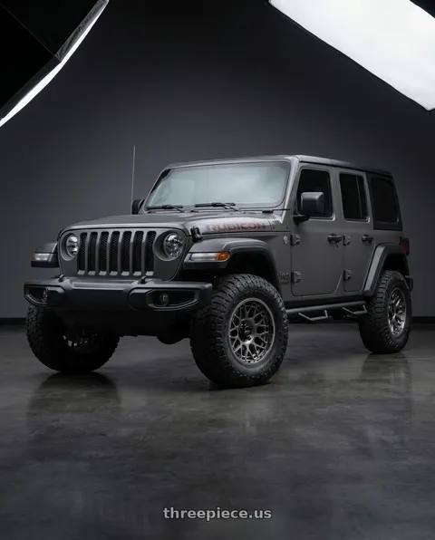 2018 Jeep Wrangler Sport with KMC KM722 TECHNIC 5X127 17X8.5 +0 ANTHRACITE wheels