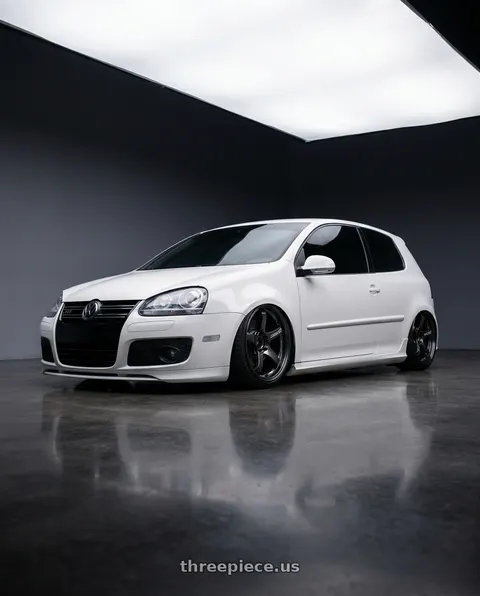 2009 Volkswagen GTI with Advan Racing GT for PORSCHE 5x130 20x8.5 +50 RACING TITANIUM BLACK wheels