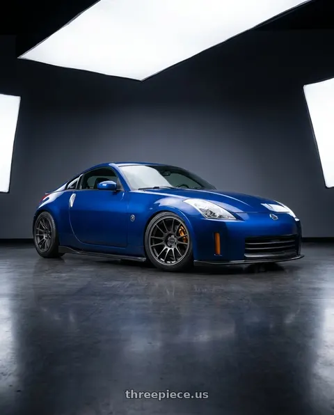 2003 Nissan 350Z Track with Enkei GTC01RR 5x114.3 18x9.5+22 Matte Gunmetallic wheels