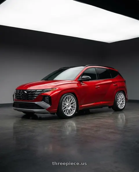 2022 Hyundai Tucson N Line with Rotiform 1PC R140 RSE BLANK 20X8.5 +40 GLOSS SILVER wheels