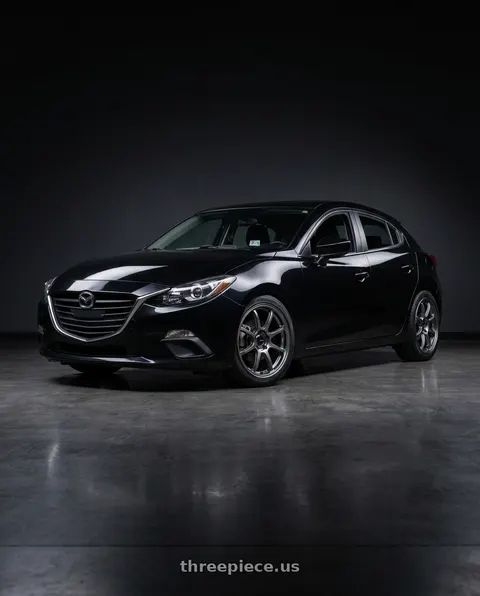 2016 Mazda 3 I Sport with Enkei PF09 5x114.3 18x7.5+48 Dark Silver wheels