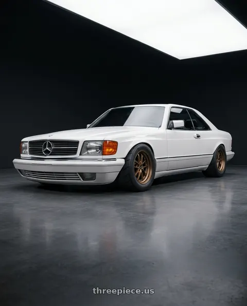 1987 Mercedes-Benz 560SEC with ARC AR5 5x115 18x8.5  +35 Bronze wheels