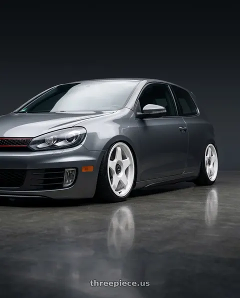 2013 Volkswagen GTI with fifteen52 CHICANE 5x112 / 5x120 18x8.5 +35 RALLY WHITE (GLOSS WHITE) wheels