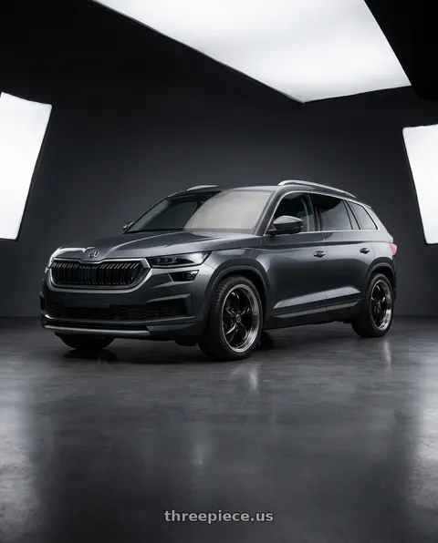 2025 Skoda Kodiaq with American Racing AR105 TORQ THRUST M 5X120 18X9 +34 GLOSS BLACK W/ MACHINED LIP wheels