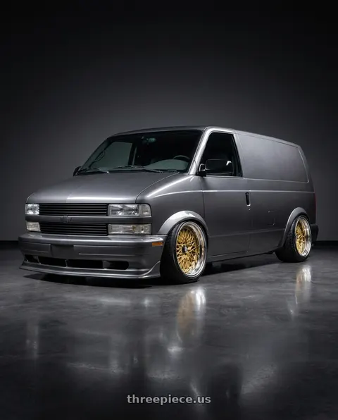 1997 Chevrolet Astro with SSR Formula MESH 5x127 19X11.5+-26 HP Disk Fm Gold wheels