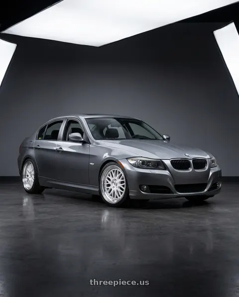 2011 BMW 328i with ESR Wheels SR SERIES SR01 5x120 17x8.5 +30 Gloss White wheels