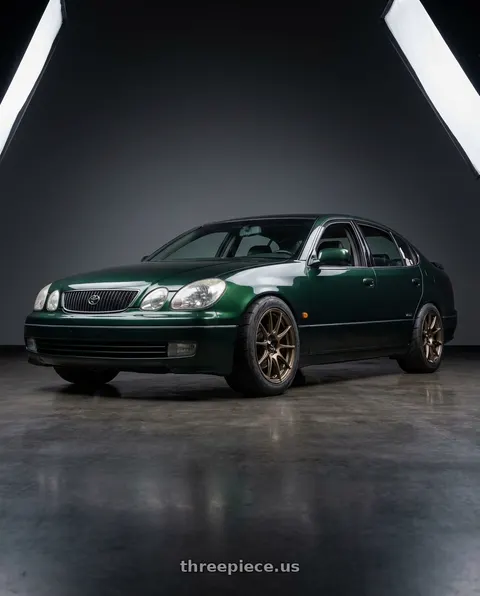 1998 toyota aristo with WedsSport SA-99R 5x114.3 17x7.0+40 Face F / EJ-Bronze wheels