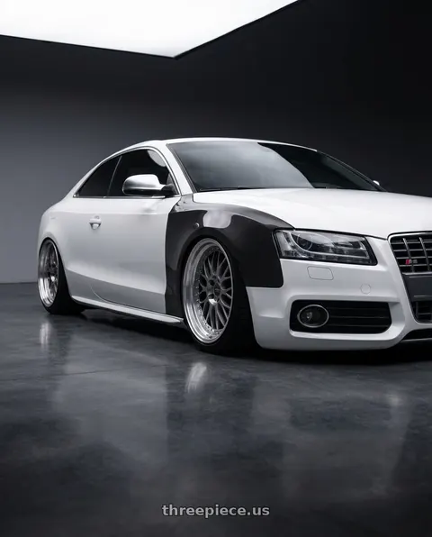 2009 Audi S5 with ARC AR5 5x114.3 18x9.5  +30 Silver Machine Face Lip Chrome Rivet wheels
