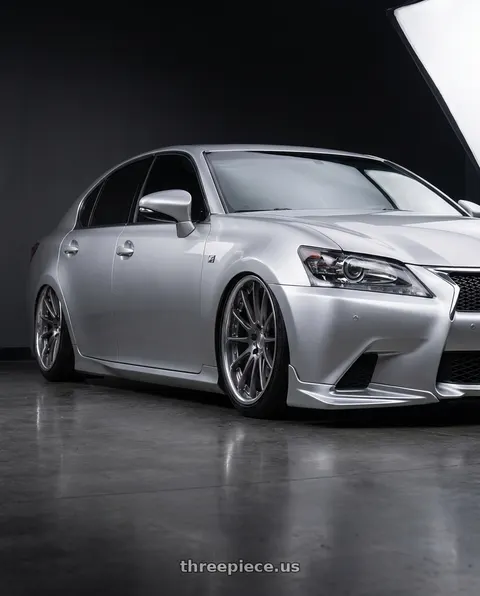 2015 Lexus GS350 with EXECUTOR CV04 5X112 19X13+6 NR Disk Titan Silver wheels