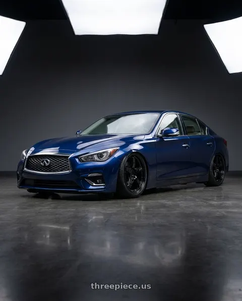 2023 INFINITI Q50 Luxe with Gram Lights 57CR 5x114.3 19x8.5+45 Glossy Black wheels