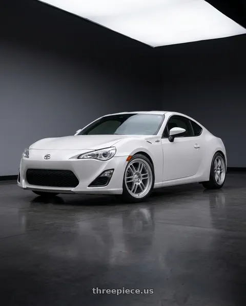 2016 Scion FR-S with KATANA RACING KR02 5x100/5x114.3 18x8 +40 Glossy Sliver wheels