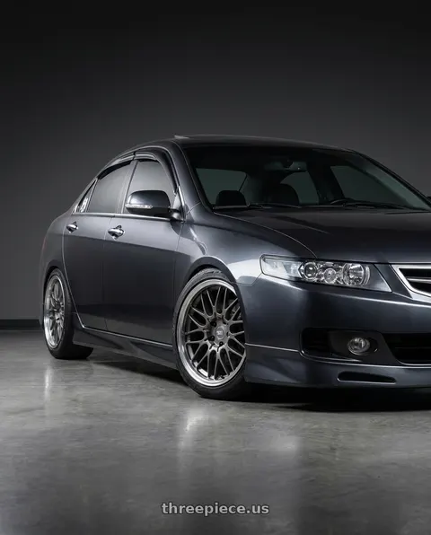 2004 Acura TSX with Motegi MR152 SS5 5X114.3 17X8 +45 GUNMETAL WITH MACHINED LIP wheels