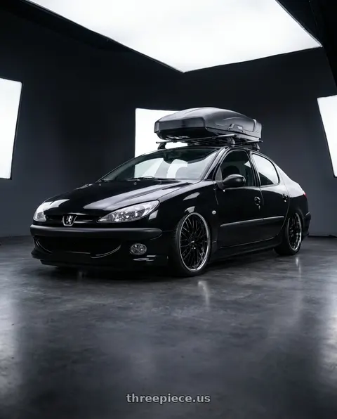 2011 Peugeot 206 SD with Cray MANTA 5X120.65 18X9 +50 GLOSS BLACK W/ MIRROR CUT LIP wheels