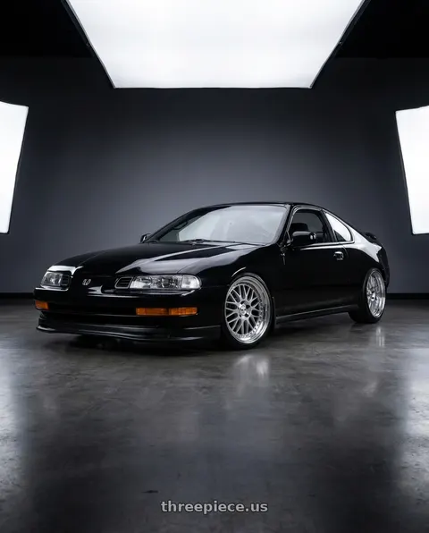 1992 Honda Prelude Si with Work Meister M1 3p 4x114.3 16x8+20 A Disk Silver wheels