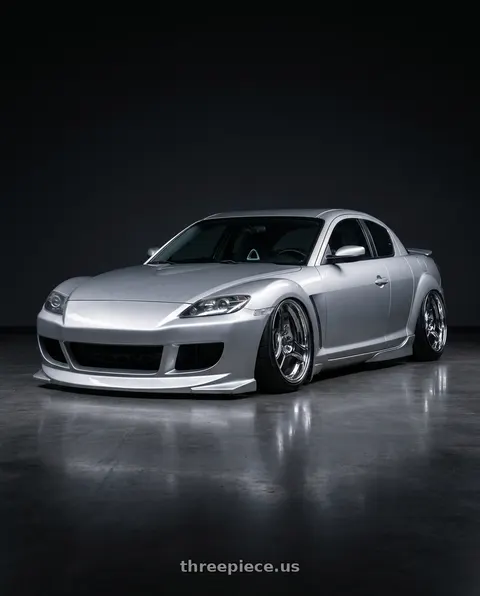 2008 Mazda RX-8 with HERITAGE WHEEL BUSHIDO MONOC 5x114.3 18x8.5 +35 CHROME wheels