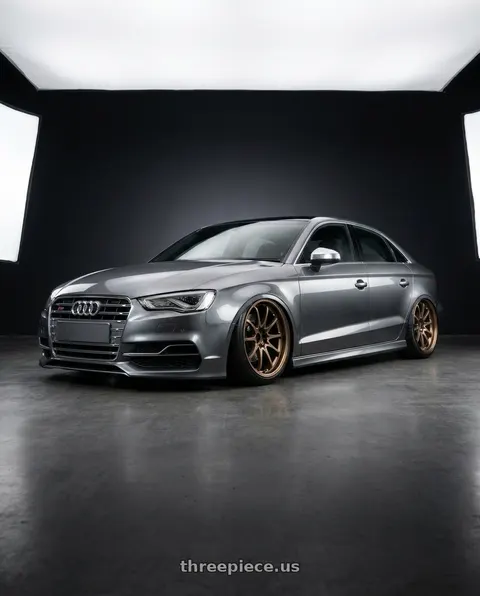 2015 Audi S3 with Volk Racing CE28N-PLUS M-SPEC 5x112 18x10.5+34 Bronze wheels