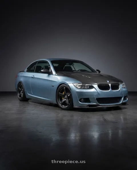 2009 BMW 335i with ESR Wheels APX5C 5x120 19x8.5 +30 Matte Black wheels