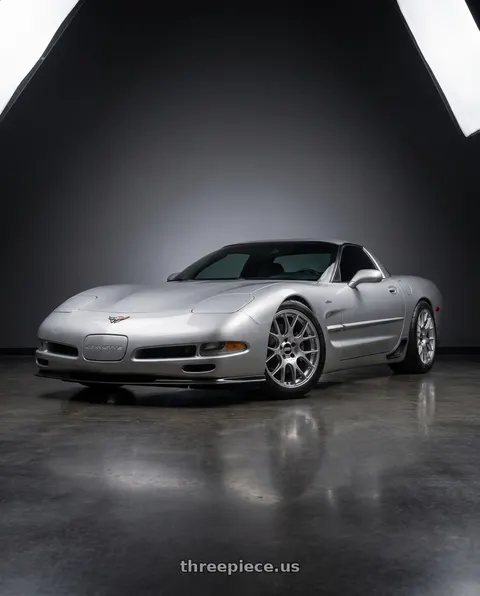 2002 Chevrolet Corvette with BBS CH-R 5x120 20x10.5 +24 Brilliant Silver Polished Rim Protector wheels