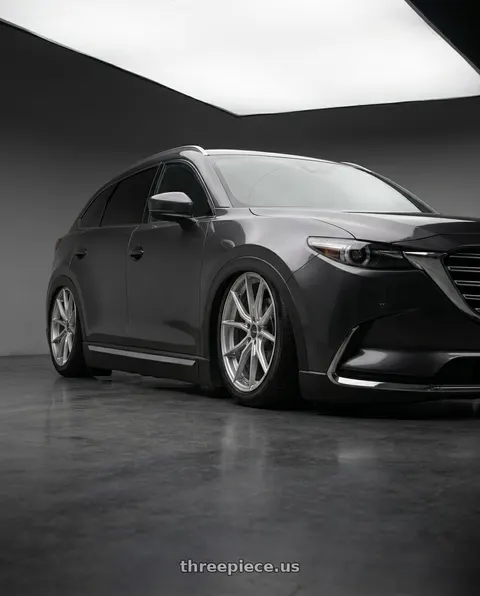 2018 Mazda CX-9 Grand Touring with Advanti Racing 80S Hybris 5x114.3 18x8 +45 Silver with Machined Face wheels