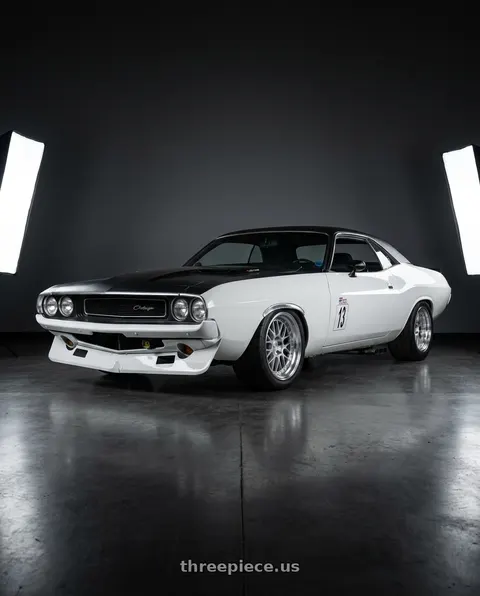 1970 Dodge Challenger with Aodhan AH02 5x114.3 18x9.5+30 Silver w/ Machined Lip wheels