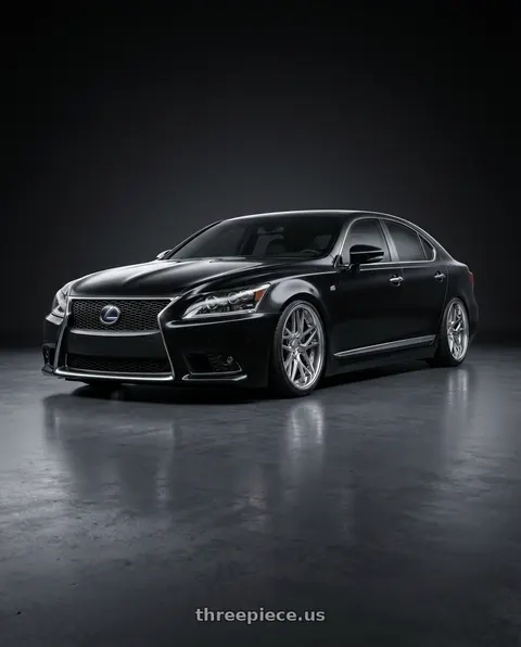 2014 Lexus LS460 with Work Gnosis Cvx 5x120 20x9+30 H Disk Buff Finish wheels