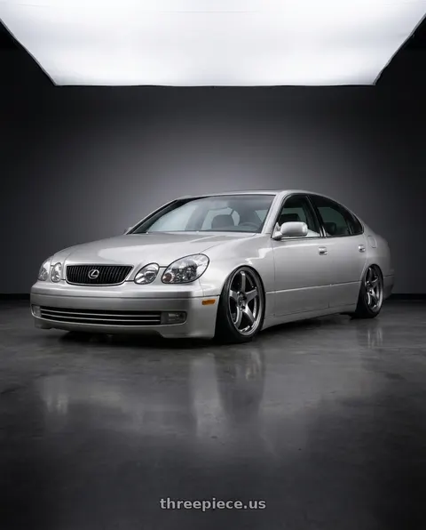 2001 Lexus GS300 with Enkei PF05 5x114.3 18x9.5+38 Dark Silver wheels