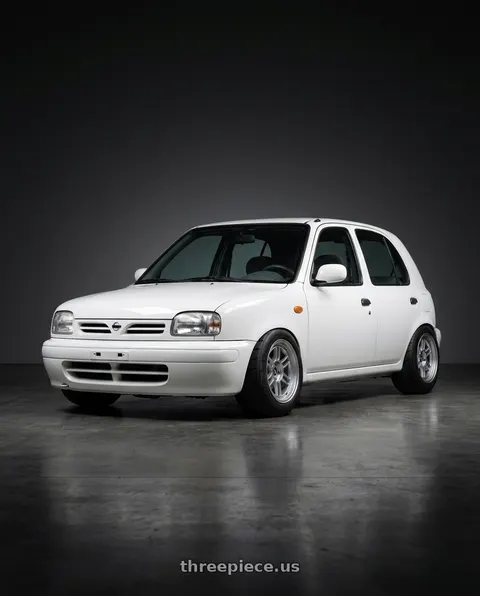 1997 Nissan Sentra with Enkei RPF1 4x100 15x7+35 Silver wheels