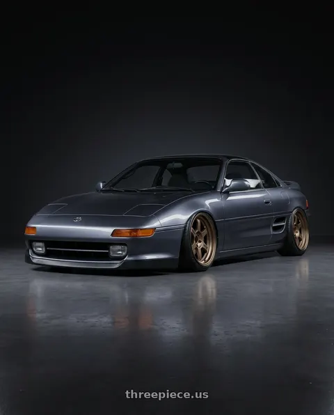 1991 Toyota MR2 with Volk Racing TE37V 10th Anniv 4x100 17x7.5+30 Bronze wheels