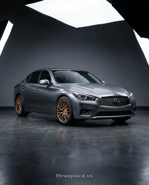 2022 INFINITI Q50 with ESR Wheels RF11 5x120 18x8.5 +30 Gloss Brushed Bronze wheels