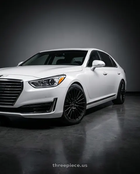 2018 Genesis G90 with Niche 1PC M250 PREMIO 5X114.3 20X10.5 +40 MATTE BLACK wheels