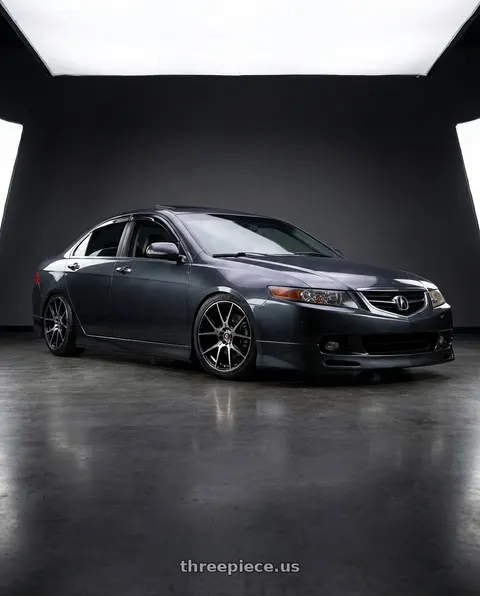 2004 Acura TSX with Spec-1 SP-71 5x114.3/5x120 17x8 +42 Gloss Black & Machined wheels