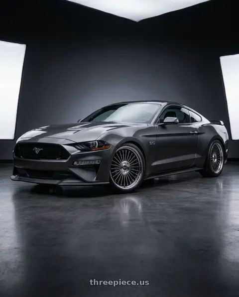 2020 Ford Mustang with Work Emitz Black Polish 5x114.3 19x7.5 +45 wheels
