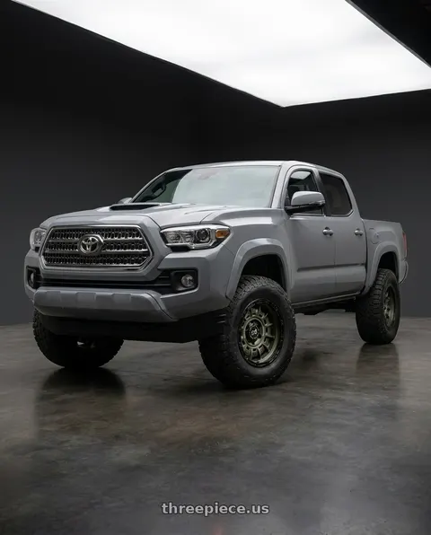 2019 Toyota Tacoma TRD Sport with Black Rhino LEGION 6X139.7 20X10 -18 OLIVE DRAB GREEN W/ BLACK LIP wheels