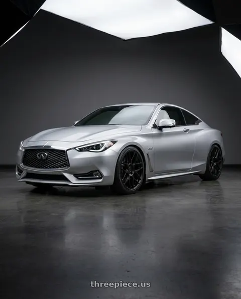 2020 INFINITI Q60 with Aodhan AFF2 5x114.3 19x9.5+35 Matte Black wheels