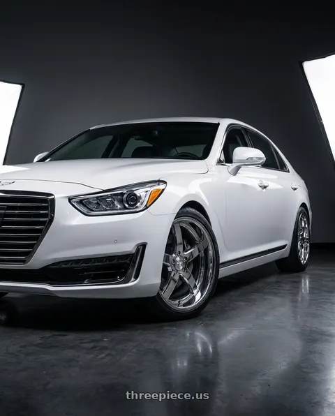 2018 Genesis G90 Ultimate with Niche 1PC M171 PANTANO 5X114.3 20X8.5 +35 CHROME PLATED wheels