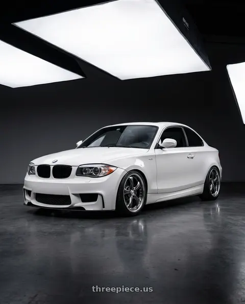 2010 BMW 135i with Work Wheels VS-KF 5x120 19x9.5+35 Brilliant Silver Black L Disk FULL REVERSE wheels
