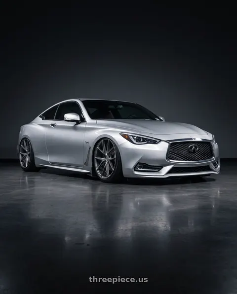 2020 INFINITI Q60 with Niche 1PC M116 MISANO 5X114.3 19X9.5 +35 MATTE GUN METAL wheels